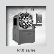 RFM series spring former with rotating wire.
