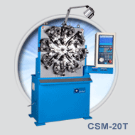 CSM-20T spring forming machine with rotatiing quill  for wire range 0.4mm ~ 2.6mm