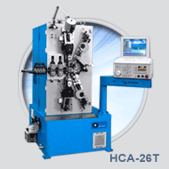 HCA-26T multi axes spring coiler. Wire range 0.6 ~ 3.0mm.