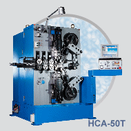 HCA-50T multi axes spring coiler. Wire range 2.0 ~ 5.0mm.