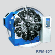 RFM-60T spring forming machine with wire rotation for wire range 3.0mm ~ 6.0mm